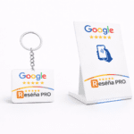 llavero y soportes para reseñas en google, reseña pro para reseñas en google