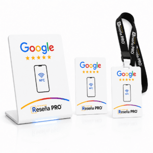pack soporte , colgante + tarjeta reseña pro