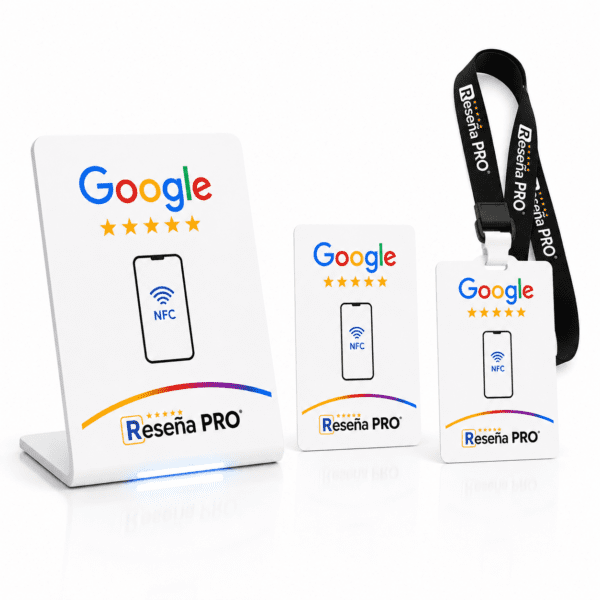 pack soporte , colgante + tarjeta reseña pro