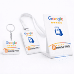 packs dispositivos reseñas google, llavero, colgante y soporte para reseñas en google