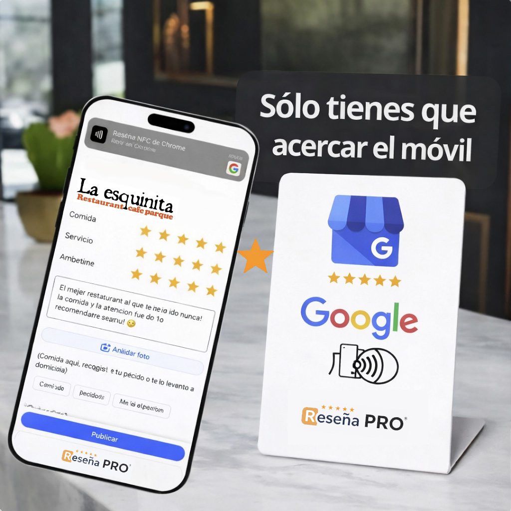 dispositivos de reseñas de google configurados y personalizados