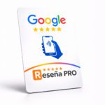 tarjeta de reseña pro blanca para reseñas en google
